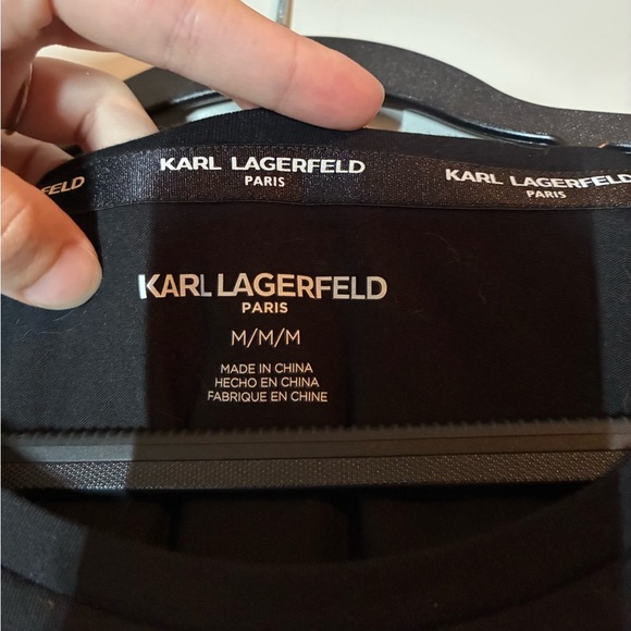 Karl Lagerfeld | Parisian Motif Tee in Black and White Size M/L - Picture 5 of 6